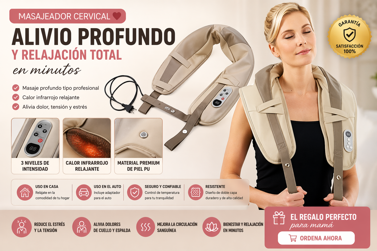 Masajeador Eléctrico Cervical Antiestrés