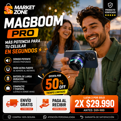 Parlante Magnético Portátil “MagBoom Pro
